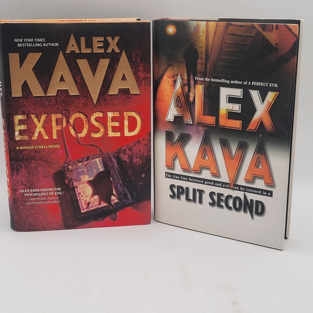 Alex Kava Exposed & Split Second Hardcover Maggie O'Dell Series‎ Lot Excellent